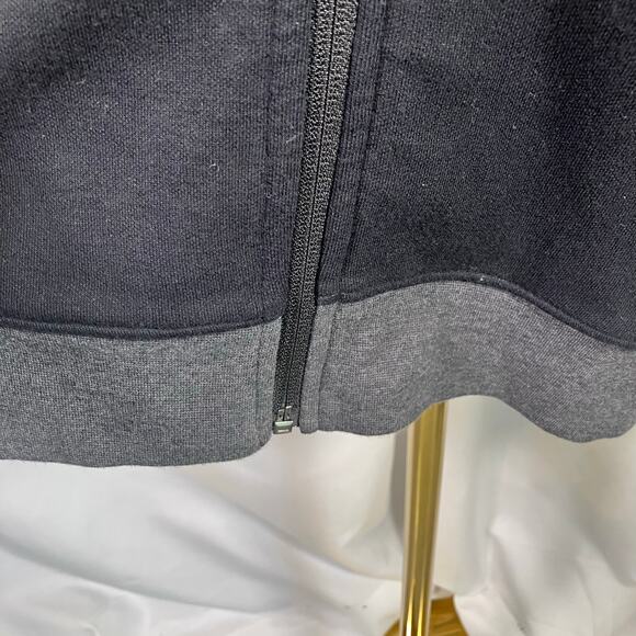Alfani Black Zip Bomber Jacket Sweatshirt Small Cotton Knit Grey Pockets New - Picture 15 of 16